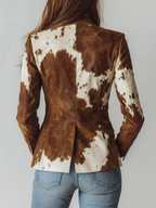 Ágata | Blazer vintage sostenible con estampado de vaca