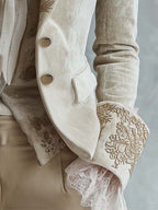 Constanza | Blazer elegante color marfil bordado estilo sastre