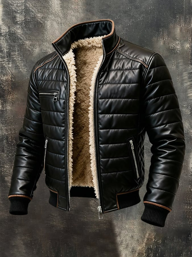Chaqueta elegante con cuello alto y corte refinado