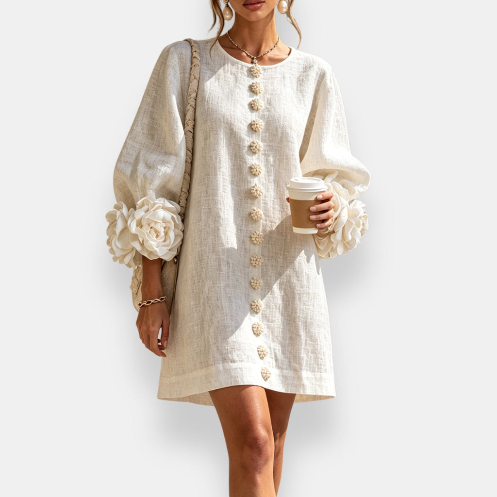 Celia | Vestido floral con relieve texturizado