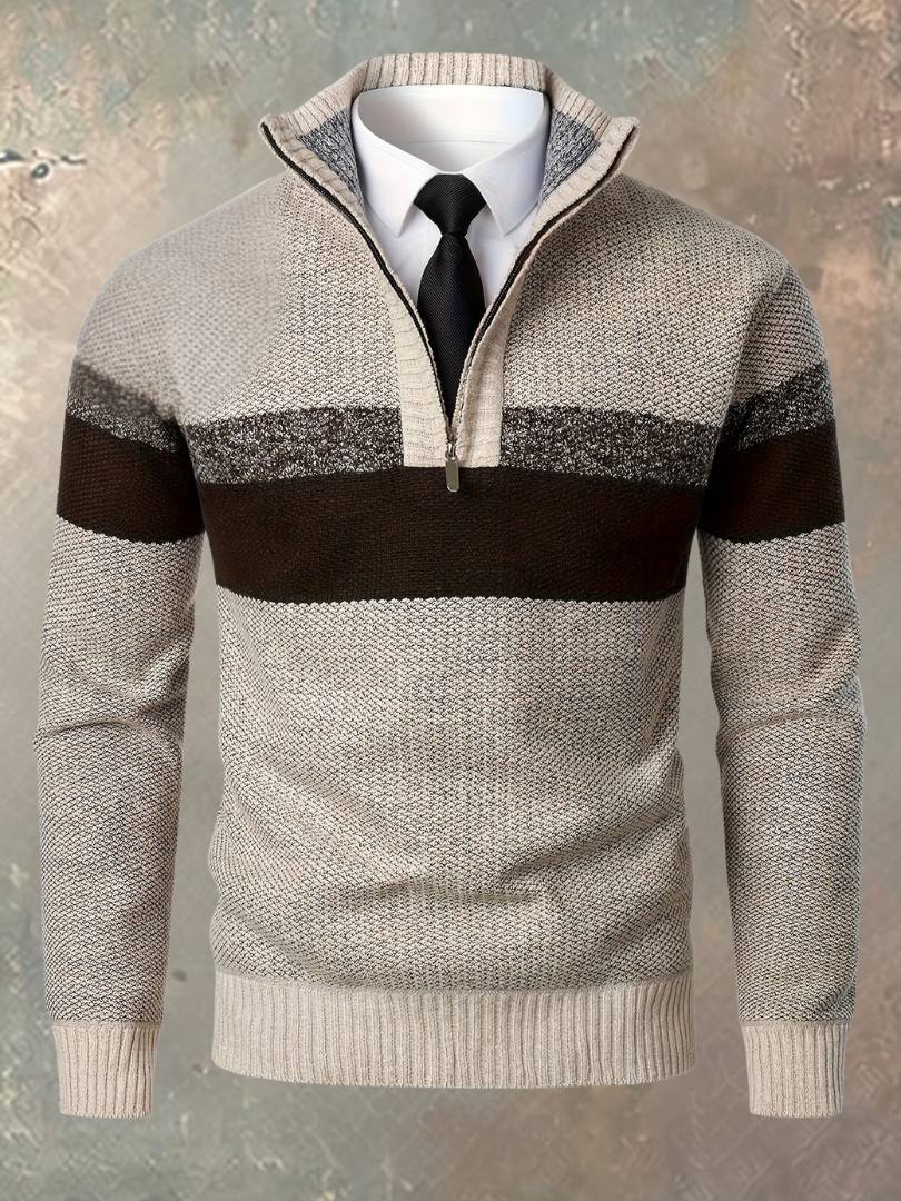 Milan | Jersey elegante con media cremallera