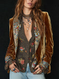 Marcelina | Elegante blazer vintage de patchwork con estampado floral