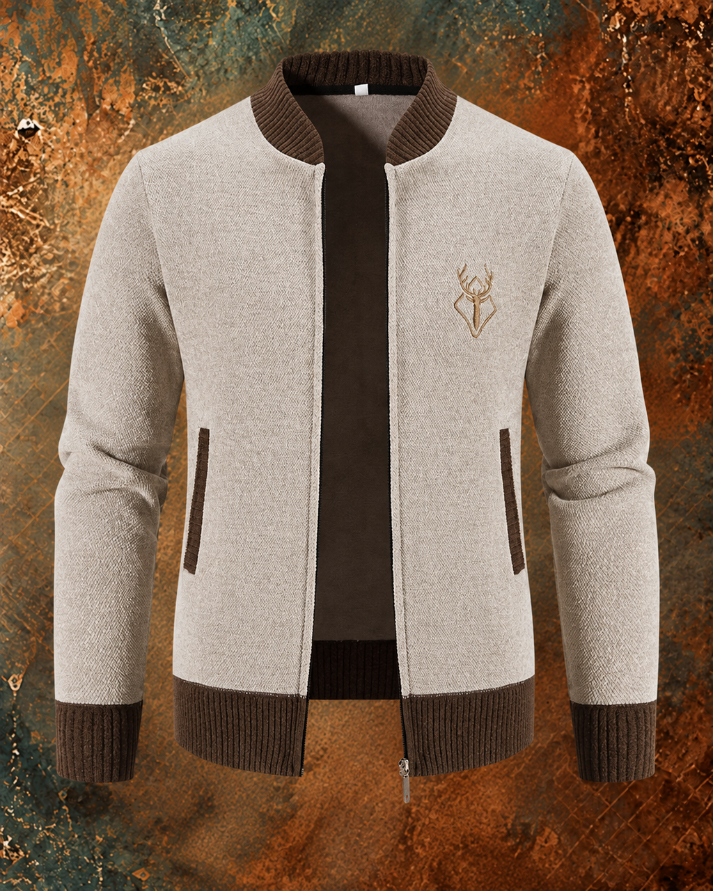 Pieter | Chaqueta de punto para hombre con elegante detalle otoñal