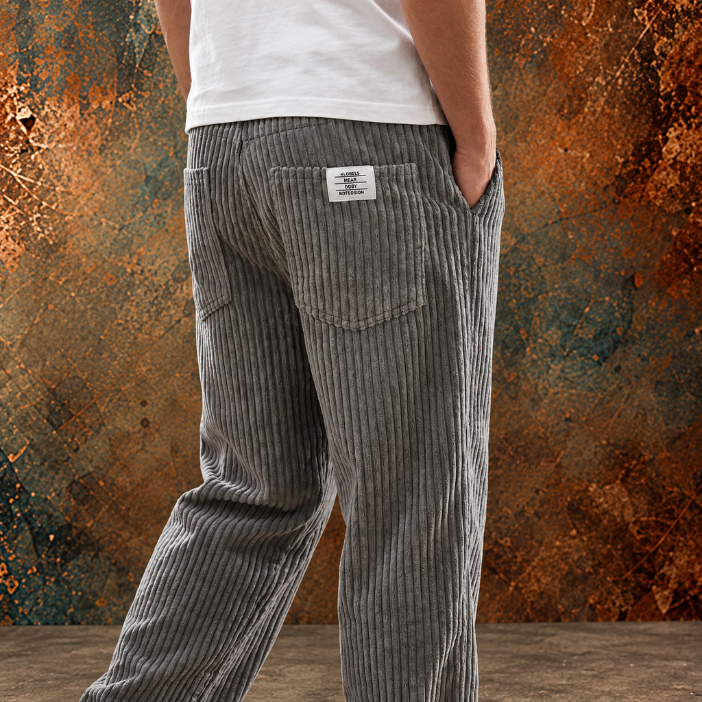 Pantalón de pana para hombre con cintura elástica – Cómodo y elegante