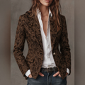 Estela | Elegante blazer entallado de jacquard de cachemira
