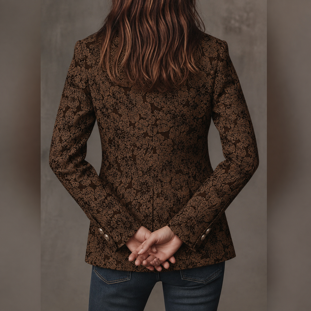 Estela | Elegante blazer entallado de jacquard de cachemira