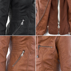 Flavia | Elegante chaqueta de cuero resistente y de alta calidad
