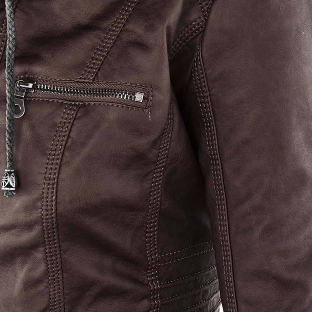 Flavia | Elegante chaqueta de cuero resistente y de alta calidad