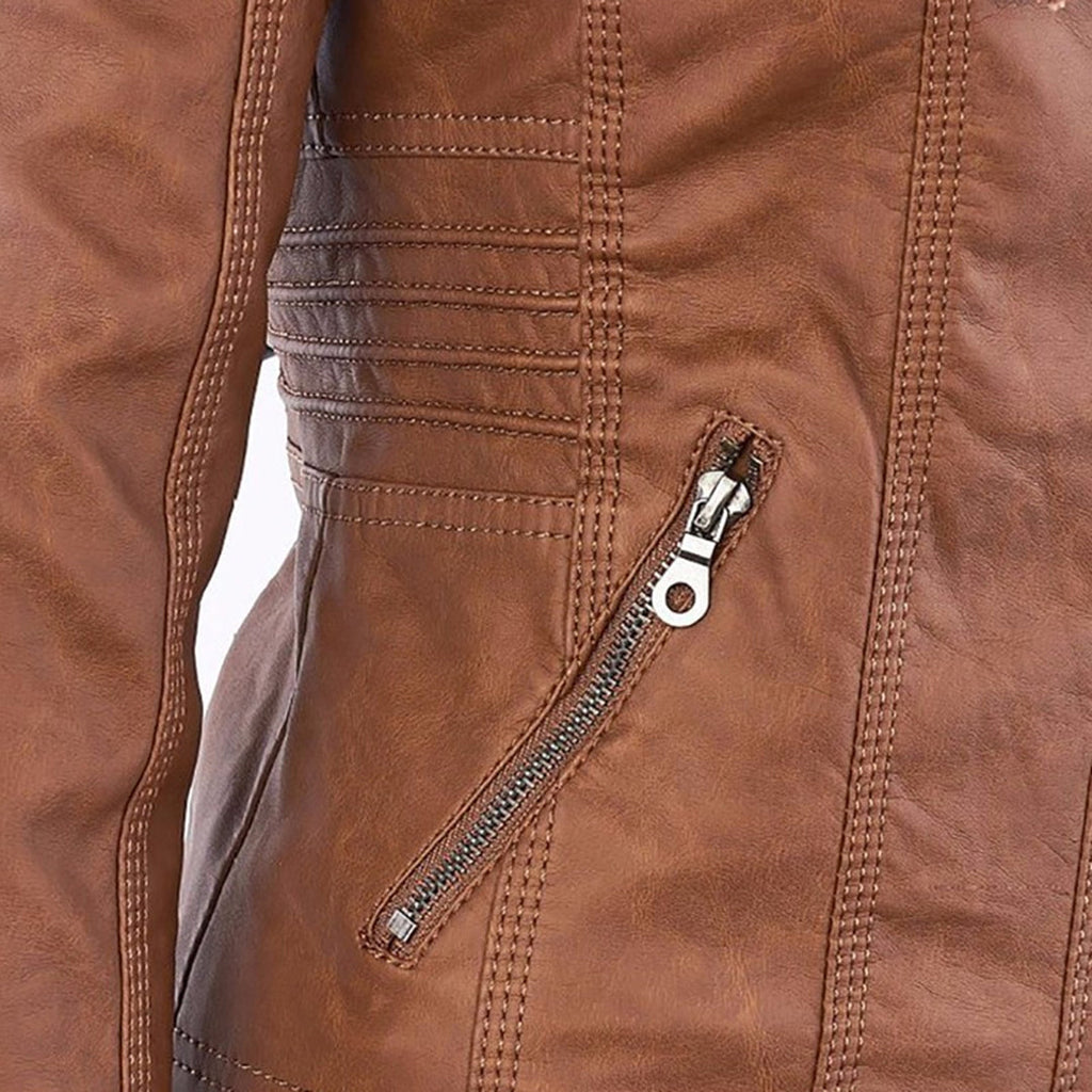 Flavia | Elegante chaqueta de cuero resistente y de alta calidad
