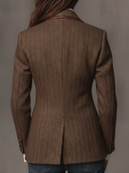 Gisela | Blazer elegante con paneles y estampado de espiga