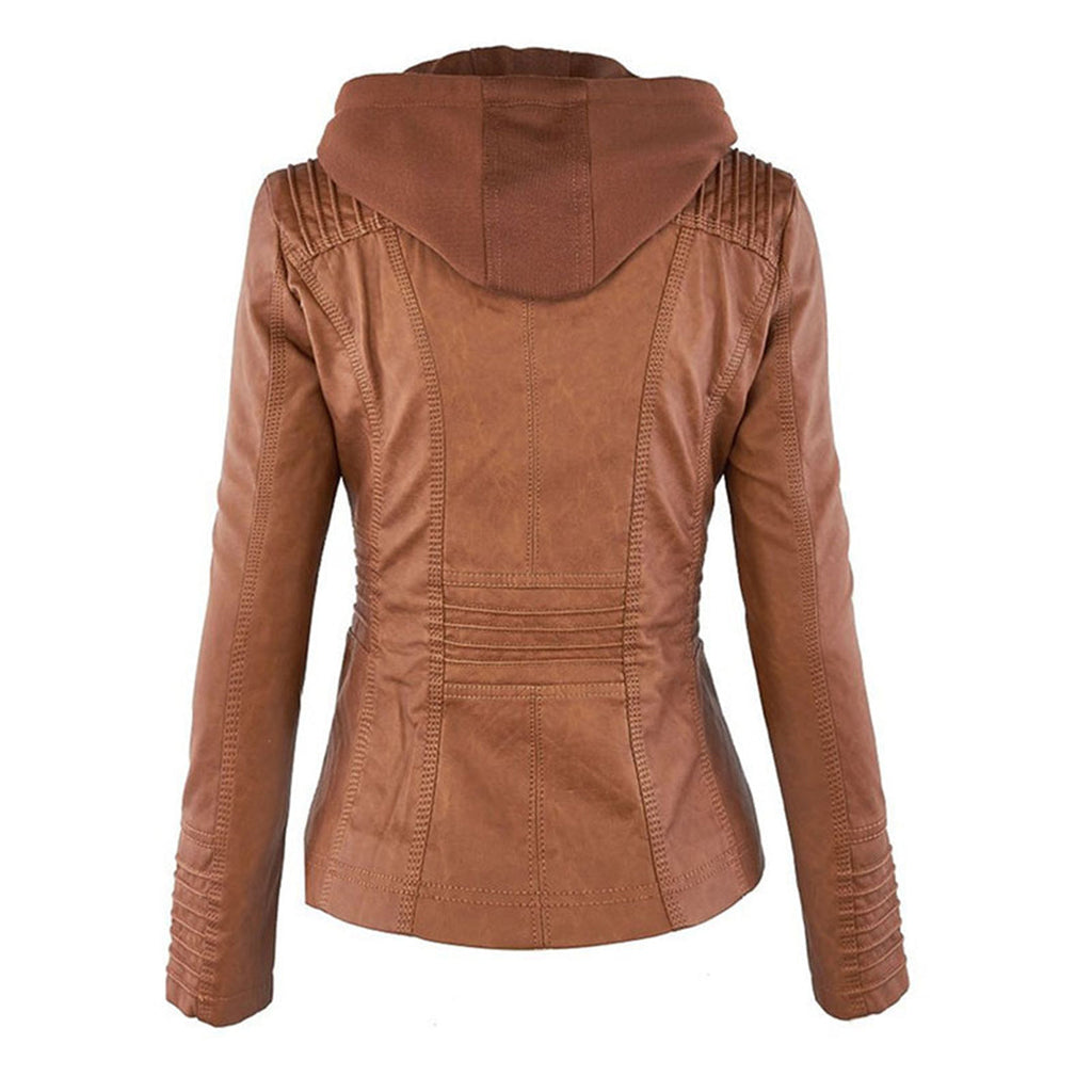 Flavia | Elegante chaqueta de cuero resistente y de alta calidad