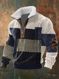 Jersey con cremallera, cuello alto y forro cálido