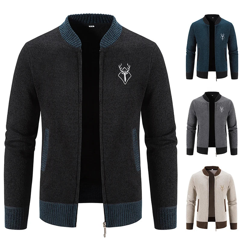 Pieter | Chaqueta de punto para hombre con elegante detalle otoñal