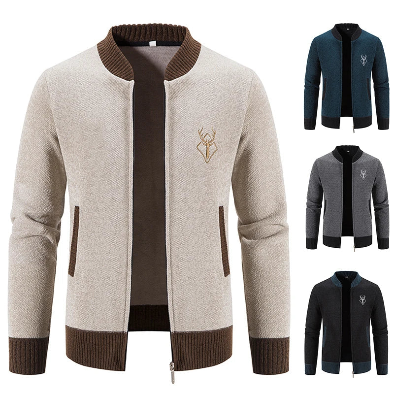 Pieter | Chaqueta de punto para hombre con elegante detalle otoñal