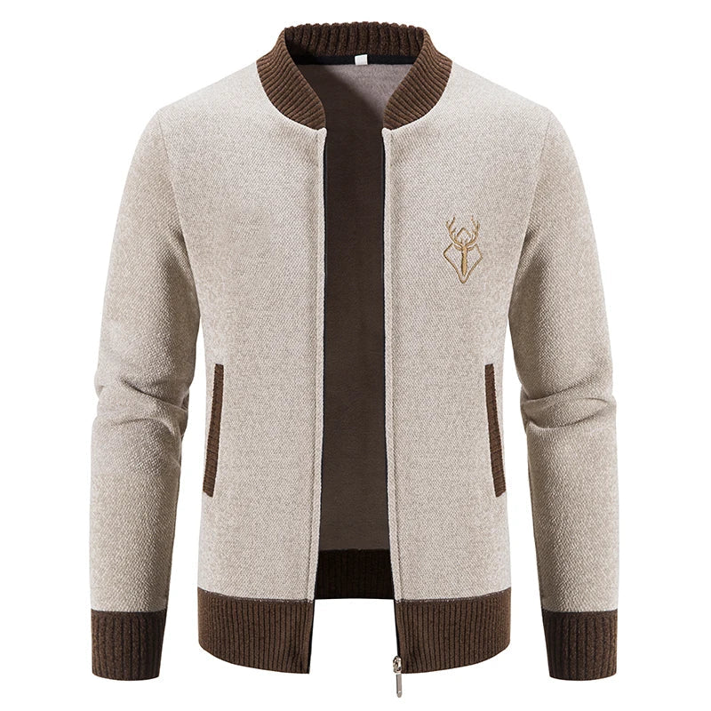 Pieter | Chaqueta de punto para hombre con elegante detalle otoñal