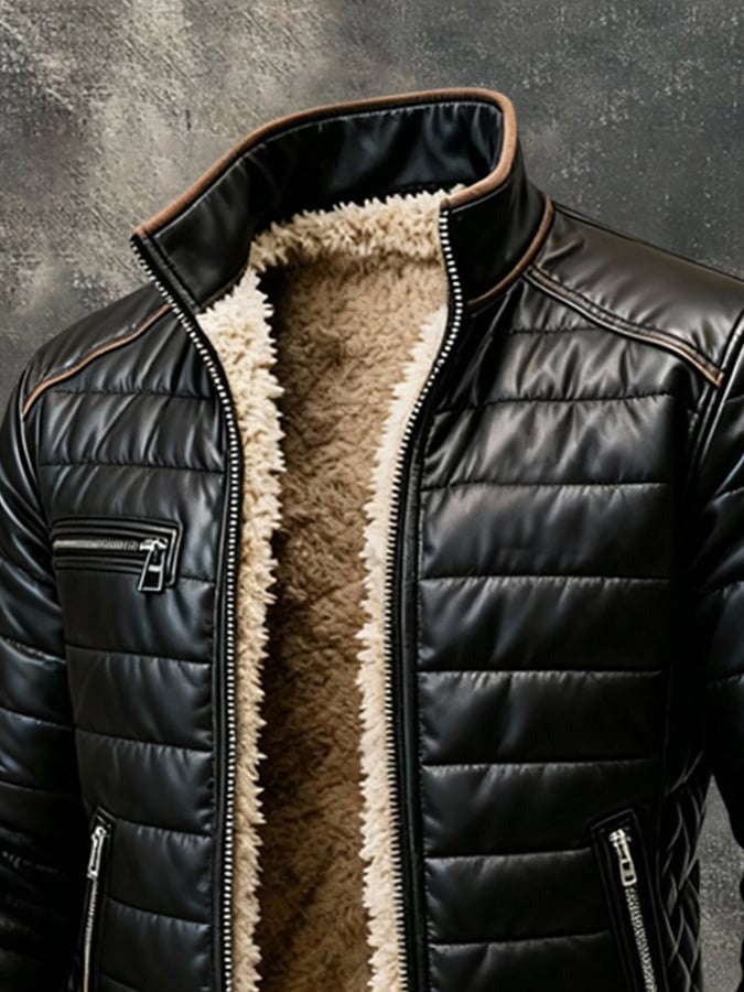 Chaqueta elegante con cuello alto y corte refinado