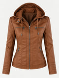 Flavia chaqueta con capucha marrón claro