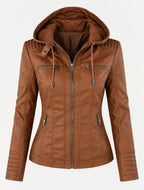 Flavia chaqueta con capucha marrón claro