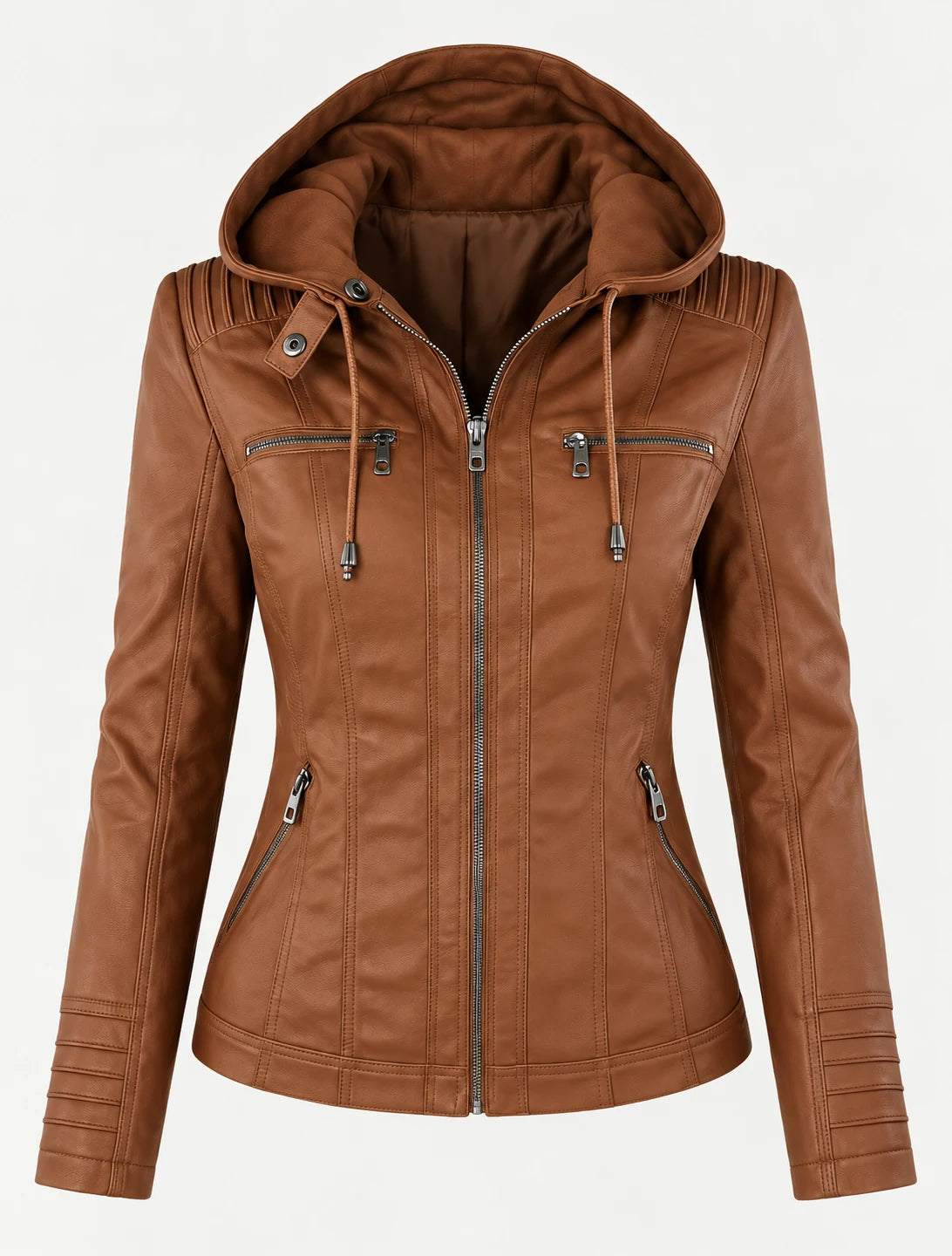 Flavia chaqueta con capucha marrón claro