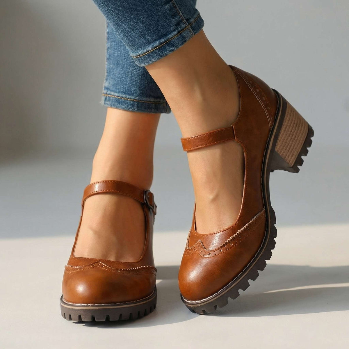 Sabina | Merceditas estilo Oxford con tacón ancho