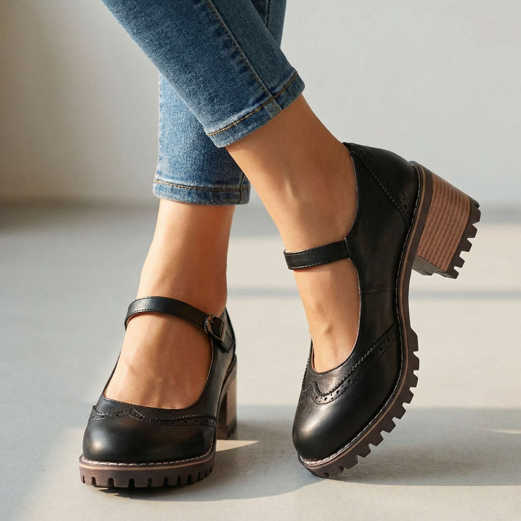 Sabina | Merceditas estilo Oxford con tacón ancho