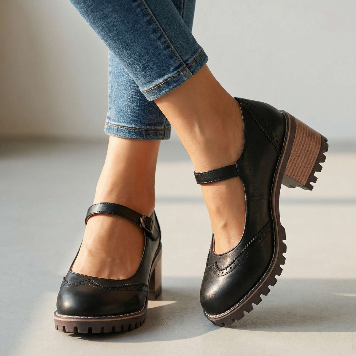 Sabina | Merceditas estilo Oxford con tacón ancho