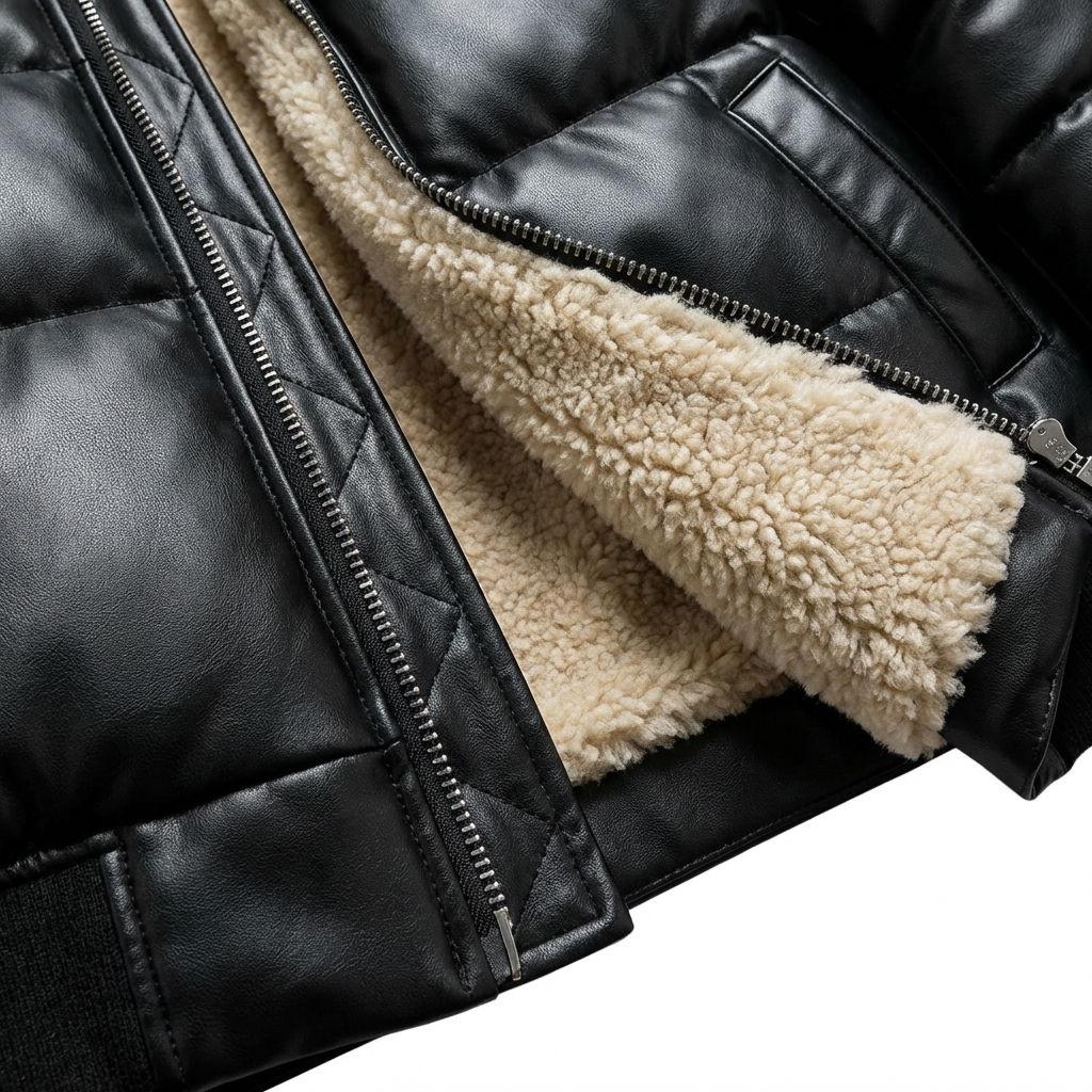 Chaqueta acolchada abrigada con elegante estilo vintage