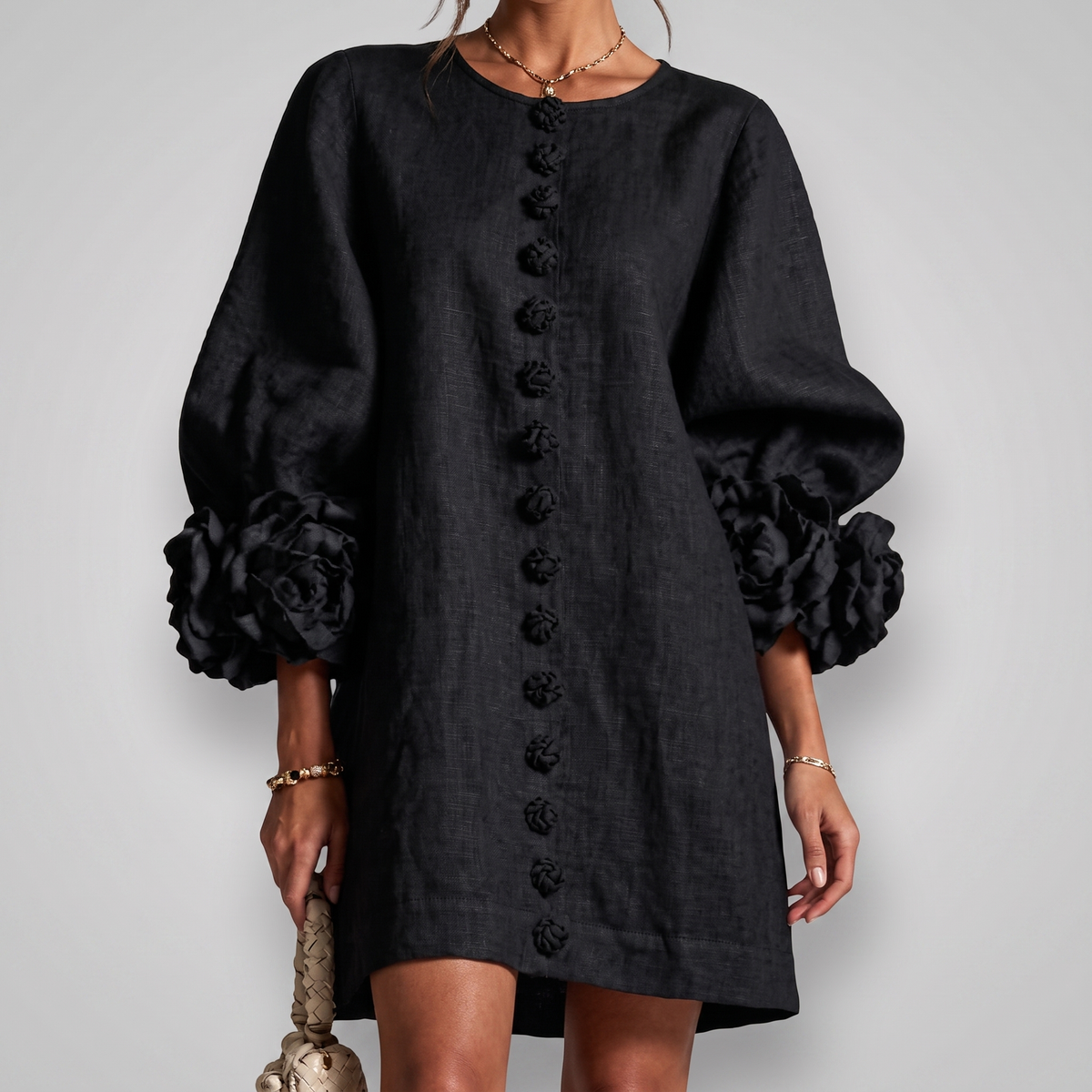 Celia | Vestido floral con relieve texturizado