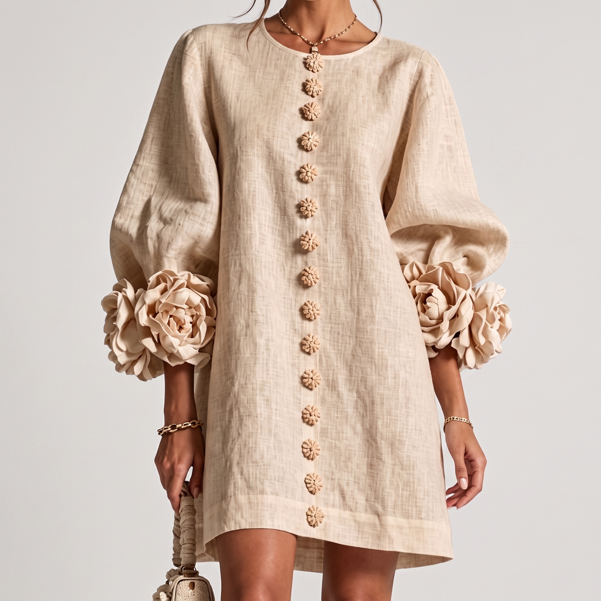 Celia | Vestido floral con relieve texturizado