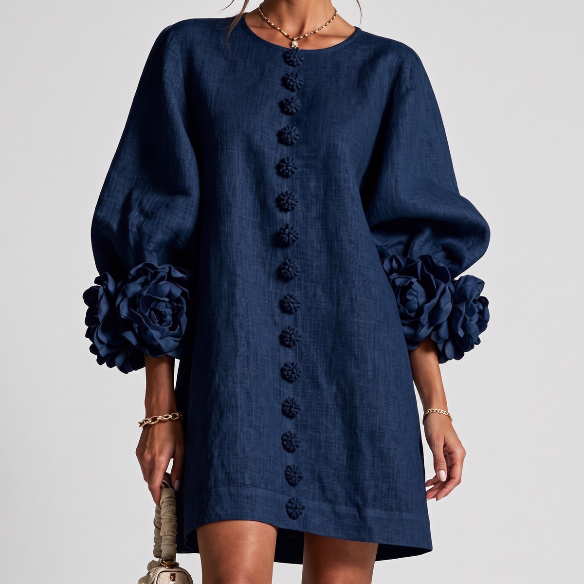 Celia | Vestido floral con relieve texturizado