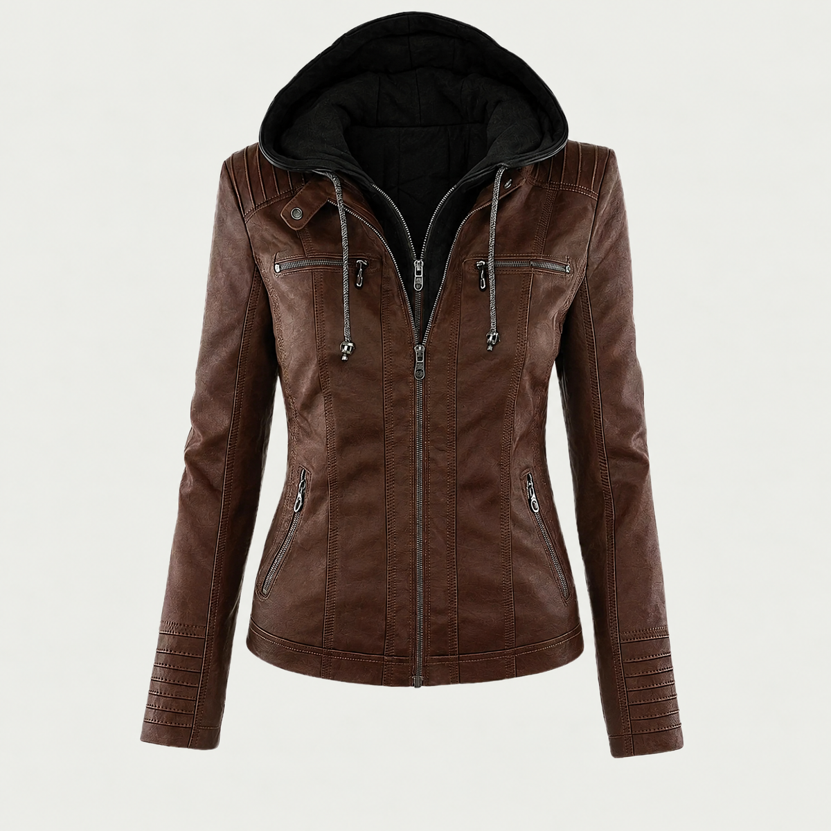 Flavia chaqueta con capucha marrón oscuro