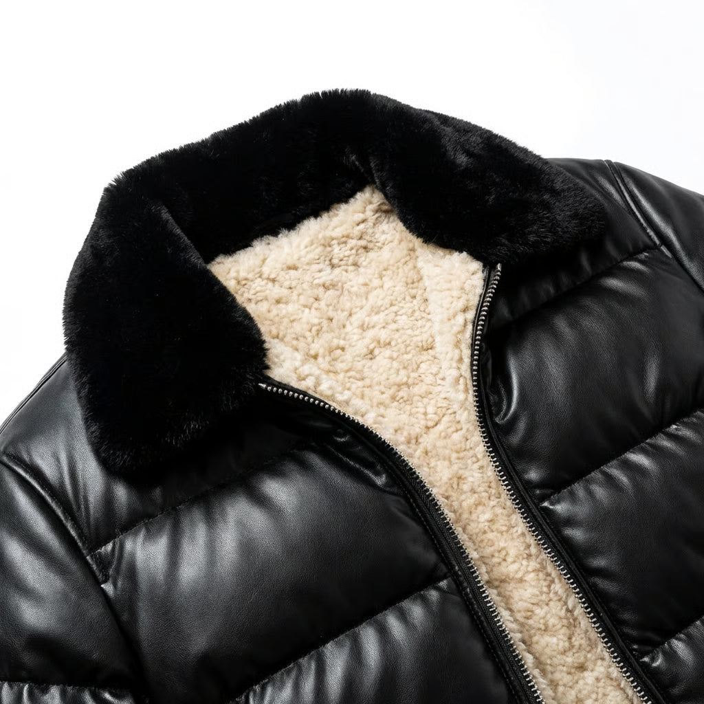 Chaqueta acolchada abrigada con elegante estilo vintage