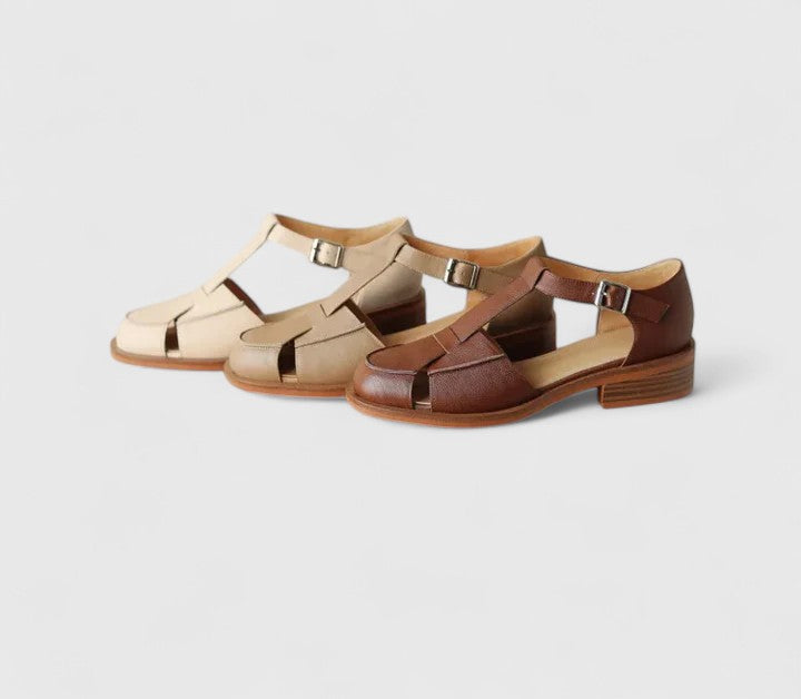 Manuela | Sandalias cerradas con correa en T
