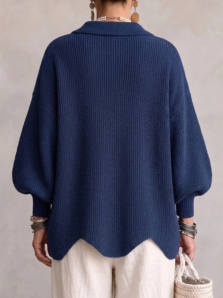 Victoria | Elegante cárdigan oversize con botones dorados efecto joya