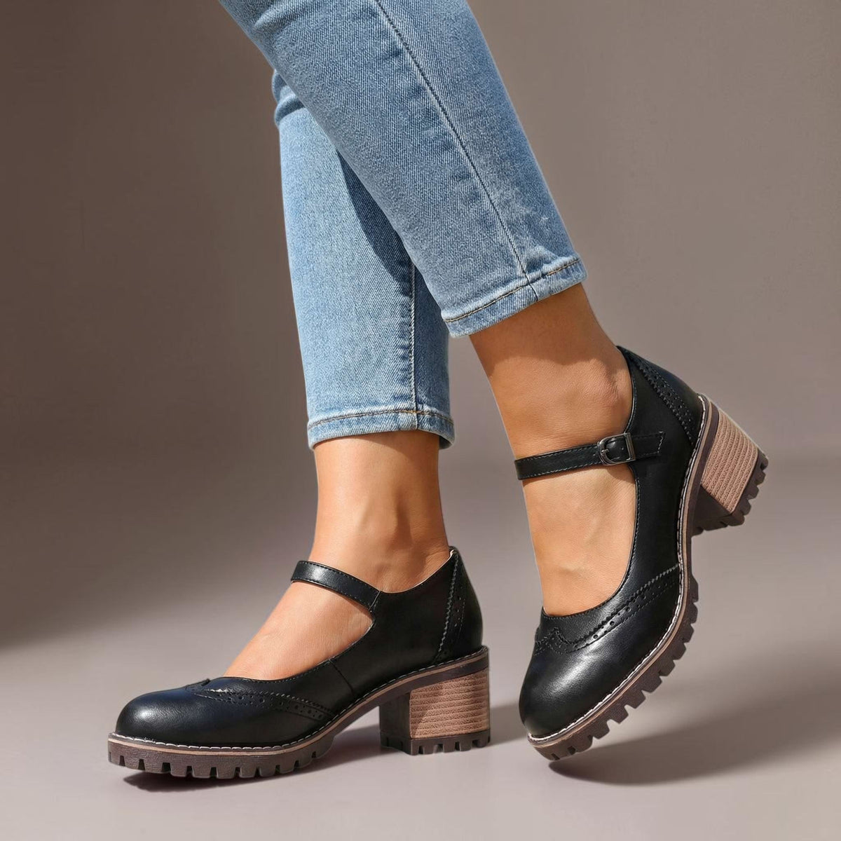 Sabina | Merceditas estilo Oxford con tacón ancho
